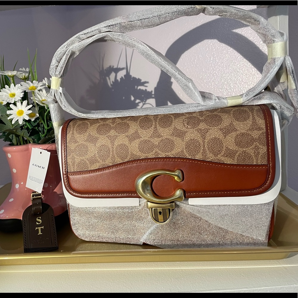 BNWT -Coach Studio Shoulder Bag ( Tan/Rust)❌SOLD❌ - Picture 9 of 13